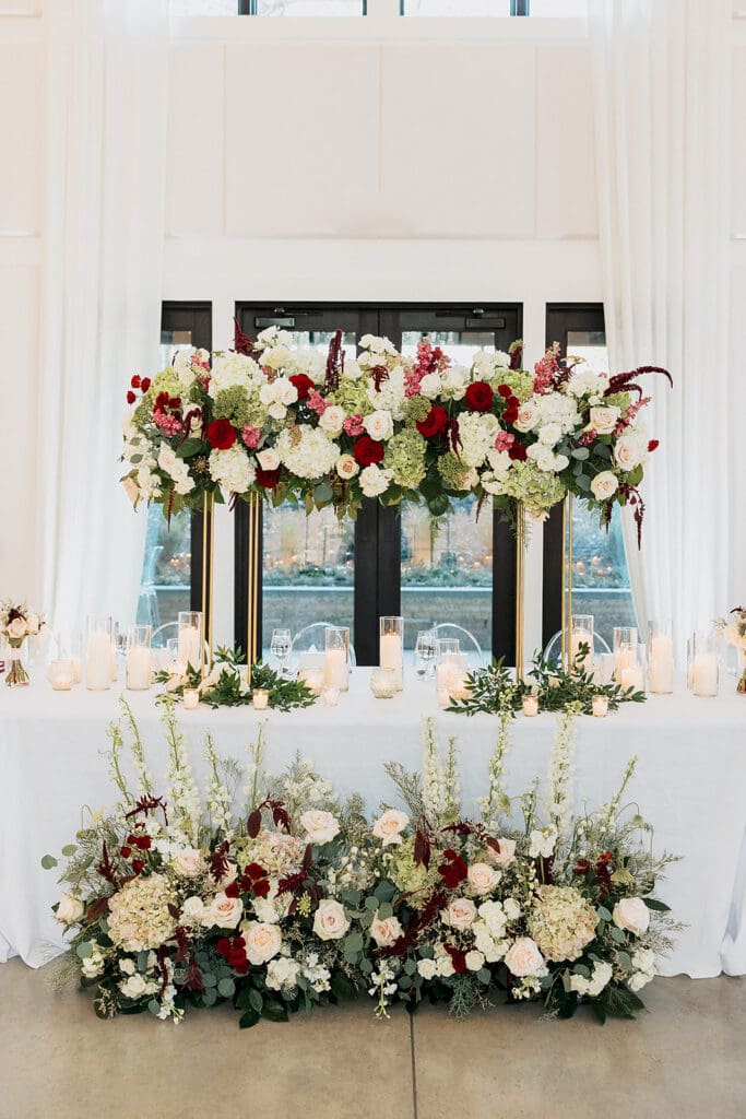Elevated Wedding Head Table Installation | The Revere North Georgia