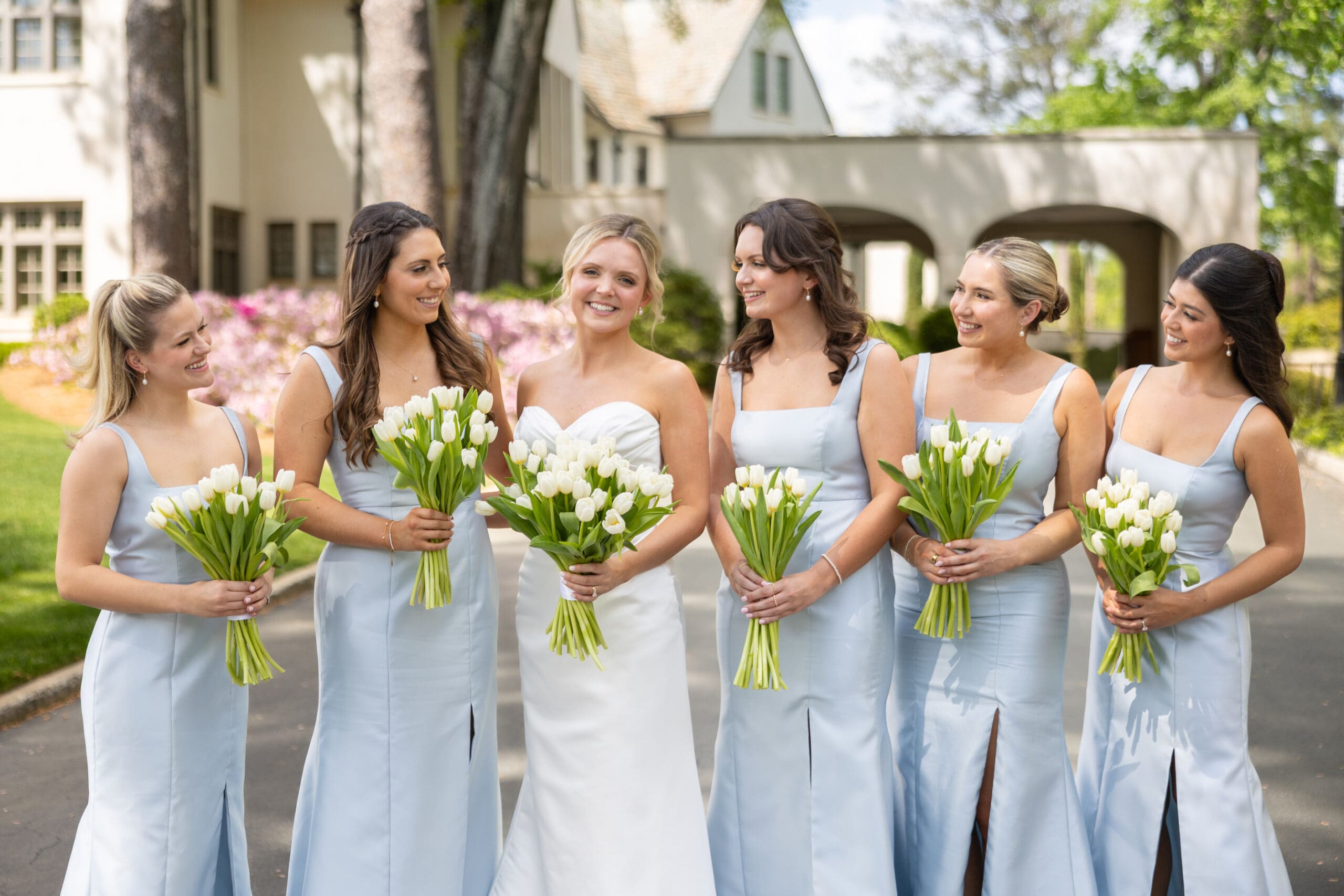 blue and white wedding at Cherokee Town and Country Club