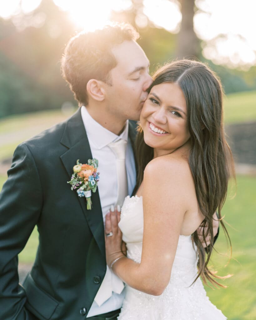 Bride and groom golden hour portraits at The Revere Venue in North Georgia