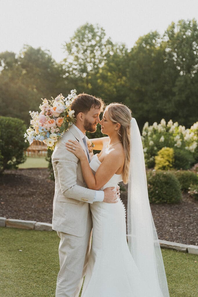 Luxury Bridal Bouquet with Pastel Garden Flowers North Georgia Wedding